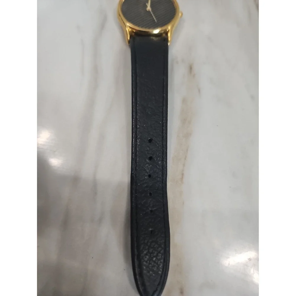 Georgio Monti Genuine Watch Mens Black Goldtone Accent Award Winning quartz Time